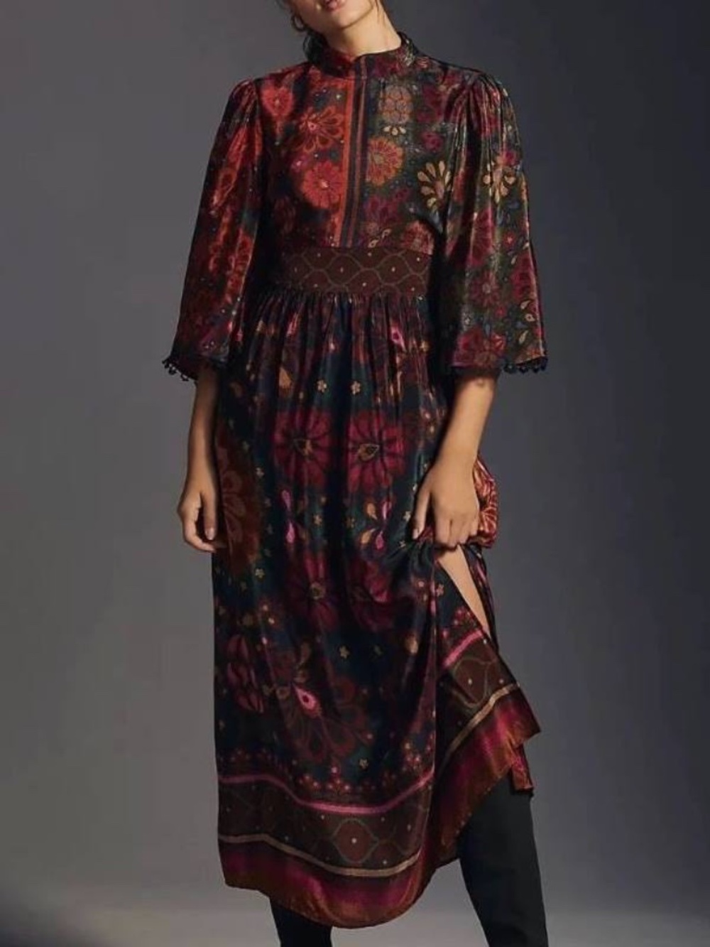 Farm Rio x Anthropologie Mock Neck Dress - Size S